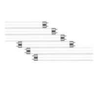 6 Pack T8 Fluorescent Light Tube 18W,Cool White 6500K Flicker-Free, 595mm,G13 Base,Emergency Energy,360° All-Round Lighting for Kitchen,Bathroom,Garage,Cabinet,Office