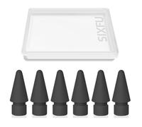 6 Pack Tips for Apple Pencil tip, Apple Pen Tip Compatible with iPad Pencil Tip with Cover Case for Apple Pencil Pro/USB-C/ 1st Gen/ 2nd Generation iPencil(Black)