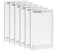 6 Pack To Do List Notepads, Daily Reminder Checklist (21.5 x 14 cm, 60 Sheets Each)