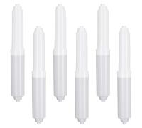6 Pack Toilet Paper Holder Spring Rod Toilet Paper Roller Replacement Plastic Toilets Tissue Roll Holder Insert Rod Bar Tube Spindle Stick for Bathroom Fixture Accessories (White)