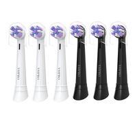 6 Pack Toothbrush Heads for Oral B iO 10 9 8 7 6 5 4 3 Series Electric Toothbrush, Replacement Head, Tooth Brush Heads, Black + White