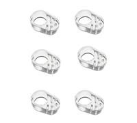 6-Pack Transparent PVC Door Handle Bumpers & Wall Protectors - Clear Door Stopper Guards to Prevent Wall Damage, Scuffs and Dents from Handles