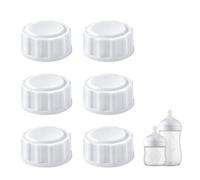 6 Pack Travel Bottle Caps Compatible with Avent Bottles, Cover Replacement | Built-In Silicone Gasket and PP Construction Deliver Tight Closure and Smooth Rounded Edges, Great for Convenient Storage Use