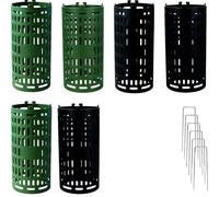 6 Pack Tree Trunk Shields for Native Plant Landscapes Featuring PP Durability and Ventilation Layout That Supports Natural Transpiration