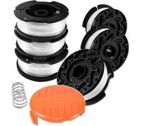 6 Pack Trimmer Spools For Black & Decker, Includes 1 Spool Cover And 1 Spring