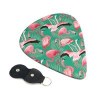 6 Pack Tropical Flamingo A Guitar Picks - 0.46 0.71 0.93 mm Includes Cool Guitar Picks Thin Medium Heavy Thickness, Electric Guitar Picks for Acoustic Guitar Bass Ukulele