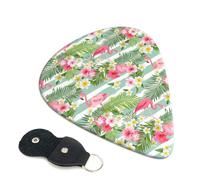 6 Pack Tropical Flamingo Guitar Picks - 0.46 0.71 0.93 mm Includes Cool Guitar Picks Thin Medium Heavy Thickness, Electric Guitar Picks for Acoustic Guitar Bass Ukulele