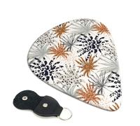 6 Pack Tropical Leaves Guitar Picks - 0.46 0.71 0.93 mm Includes Cool Guitar Picks Thin Medium Heavy Thickness, Electric Guitar Picks for Acoustic Guitar Bass Ukulele