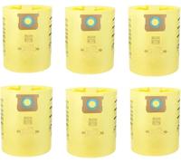 6 Pack Type I 90672 Vacuum Bags Compatible with Shop Vac 10-14 Gallon Wet Dry Vacuums, Replace 9067200 9067233, Double Layer Dust Collection Shop Vac Bags (6)