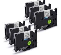 6 Pack TZe-231 Replacement for Brother P-Touch Label Tape 12mm