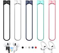6 Pack Ultra Strong Magnetic Airpods Straps Anti-Lost Cord for AirPods Accessories Silicone Sports Lanyard and Ear Hook for AirPods 1&2, Pro,3rd and Pro 2 (5 Anti-Lost Straps,1 Pair EarHook)