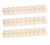 6 Pack Unfinished Scalloped Wood Border Trim, Scalloped Edge Decorative Wood Strips for Home DIY Crafts Wall Cabinet Shelf Door Window Frames Decor