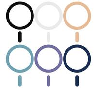 6 Pack Universal Metal Rings Sticker Compatible with MagSafe Magnetic Wireless Charger iPhone 17 16 15 14 13 12 Pro Mini Max, Ultra-Thin Car Charger Conversion Accessories, 6 Colors