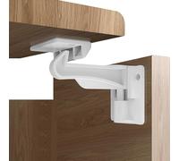 6 Pack Upgraded Invisible Baby Proofing Cabinet Latch Locks - No Drilling or Tools Required, Children Proof Cupboard Drawers Latches, Works with Most Cabinets and Drawers - Adhesive Easy Installation