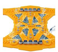 6 Pack Upgraded TPU Snow Chains For Tire Width 165-275mm Easy Installation Compatible With Cars SUVs Pickup Trucks(Yellow-6pcs)