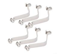 6-Pack V-Shaped Spring Lock Clip for Telescopic Tubes(Double Head 6MM) | High-strength steel build, 6mm size fits standard paddles, secure locking mechanism, silver finish, 6-piece set