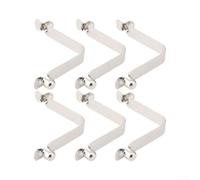 6-Pack V-Shaped Spring Lock Clip for Telescopic Tubes(Double Head 8MM) | High-strength steel build, 6mm size fits standard paddles, secure locking mechanism, silver finish, 6-piece set