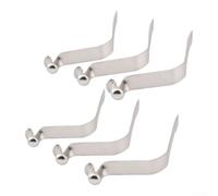 6-Pack V-Shaped Spring Lock Clip for Telescopic Tubes(Single Head 6MM) | High-strength steel build, 6mm size fits standard paddles, secure locking mechanism, silver finish, 6-piece set