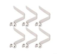 6-Pack V-Shaped Spring Lock Clip for Telescopic Tubes(Single Head 8MM) | High-strength steel build, 6mm size fits standard paddles, secure locking mechanism, silver finish, 6-piece set