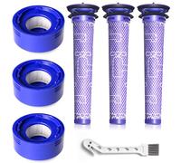 6 Pack Vacuum Filters Replacement Kit Compatible with Dyson V7 Animal V8 Animal V8 Absolute SV10 SV11 Cordless Vacuum, 3 Pre-Filters and 3 Post Filters,Replaces Part No.965661-01 & 967478-01