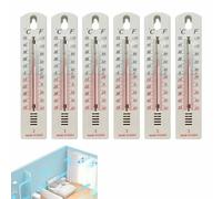 6-pack Wall Mounted Thermometer Room Temperature, trimming shops Room Thermometer, Read Accurate celsiuss And fahrenheits, durabless Design For Home, Office, Garden, Greenhouse & Patio Use