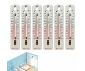 6-pack Wall Mounted Thermometer Room Temperature, trimming shops Room Thermometer, Read Accurate celsiuss And fahrenheits, durabless Design For Home, Office, Garden, Greenhouse & Patio Use
