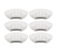 6 Pack Washable Reusable Microfiber Cloth Covers for Kärcher Easy Fix SC2 & SC3 & SC4 SC5 Steam Cleaners Replacement Pads for Floor Cleaning, White