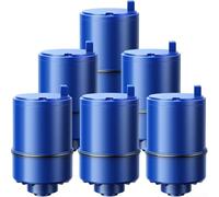 6 Pack Water Filter Cartridge Replacement For PUR Faucet Systems Featuring Natural Coconut Activated Carbon For Removal Of Contaminants And Heavy Metals