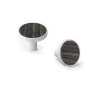 6 Pack White Drawer Pulls & Wall Hooks, Unqine Handles for Cabinet Wardrobe, Dark Gray Vertical Wood-Like Pattern Design, Zinc Alloy Kitchen Bathroom Home Decor Hardware