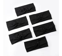 6 Pack Wide Boho Headbands for Women-Soft Yoga Elastic Hair Bands for Workout Running Sport Headwrap Non-slip Breathable(Leaf Pattern)