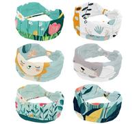 6 Pack Wide Headbands for Women Soft Hair Head Band Sport Hair Band for Workout Yoga Running, simple Scandinavian style (1)