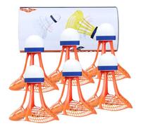 6-Pack Windproof Orange Badminton Shuttlecocks, Durable Nylon Shuttle Cocks for Outdoor Training and Gymnasium, Perfect for Skill Development & Control, Shuttlecocks Badminton for All Levels