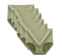 6 Pack Women Knickers Tummy-Control High Waist Panties Full Back Coverage Briefs Comfy Stretchy Underpants for Ladies UK Multipack Underwear Casual Everyday Daily Wear My Orders Order Army Green