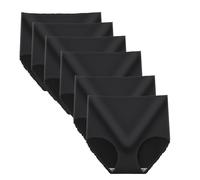 6 Pack Women Knickers Tummy-Control High Waist Panties Full Back Coverage Briefs Comfy Stretchy Underpants for Ladies UK Multipack Underwear Casual Everyday Daily Wear My Orders Order Black