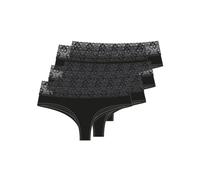 6-pack women's Brazilian briefs DUO Lace by Pompadour Size 10-18 in four colors