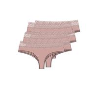 6-pack women's Brazilian briefs DUO Lace by Pompadour Size 10-18 in four colors