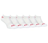 Jeep Socks 6 Pairs Ladies Cotton Cushioned Low Cut Sport Ankle Socks - White