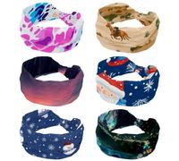 6 Pack Women's Headbands, Non Slip Headbands, Wild West Cowboys Rural Landscape Mountain Workout Hairbands, Moisture Wicking Sport Hairband, Fashion Hair Wrap
