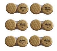 6 Pack Wood Grain Contact Lens Case, Wood color,