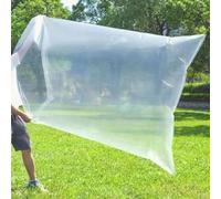 6 Pack XL Clear Plastic Storage Bags, 90x120cm Heavy-Duty Drawstring Bags for Luggage, Furniture, Quilts, Toys & Office Chairs, Reusable