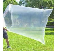 6 Pack XL Clear Plastic Storage Bags, 90x120cm Heavy-Duty Drawstring Bags for Luggage Suitcase Furniture Comforter Bike Blanket, Quilts, Toys & Office Chairs, Reusable