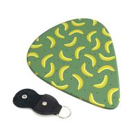 6 Pack Yellow ripe bananas Guitar Picks, Bass Electric Acoustic Guitar Ukulele Accessories, Thin Guitar Picks Plectrums with Organizer Bag