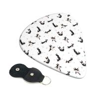 6 Pack Yoga dogs funny Boston terrier Guitar Picks - 0.46 0.71 0.93 mm Includes Cool Guitar Picks Thin Medium Heavy Thickness, Electric Guitar Picks for Acoustic Guitar Bass Ukulele