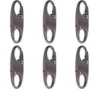 6-Pack Zipper Lock Clips - Dual Opening S-Hook Pull Locks - Mini Snap Hooks for Luggage - Anti-Theft Zipper Locks for Backpacks, Travel, Camping & Fishing