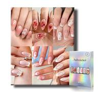 6 Packs (144 Pcs) | Reusable Press on Nails | cute nails | 6-Style Bundle | 12 Sizes | Each Style 24 Pcs | Pink themed bow