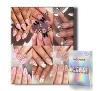 6 Packs (144 Pieces) Reusable Press On Nails, 12 Sizes - 6 Styles, Cute Style