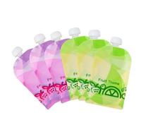 6 Packs 150ml Baby Food Storage Pouches, Refillable Toddlers Food Pouches, Premium Baby Snack Pouches, Kids Squeeze Smoothie Pouches, Secure Double Zipper, BPA & PVC Free, Freezer & Dishwasher Safe