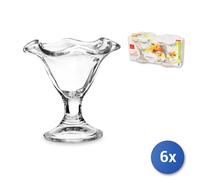6 Packs 2 Dessert Cups in Glass Spring Transparent Bormioli Rocco