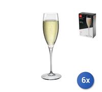 6 Packs 2 Glasses In Glass Galileo Champagne cl 26 Transparent Bormioli