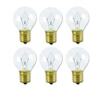 6 Packs 25 Watt E17 S11 Intermediate Base Original Replacement Bulbs for 14.5 Inch 20 Ounce 120V Lava Lamp